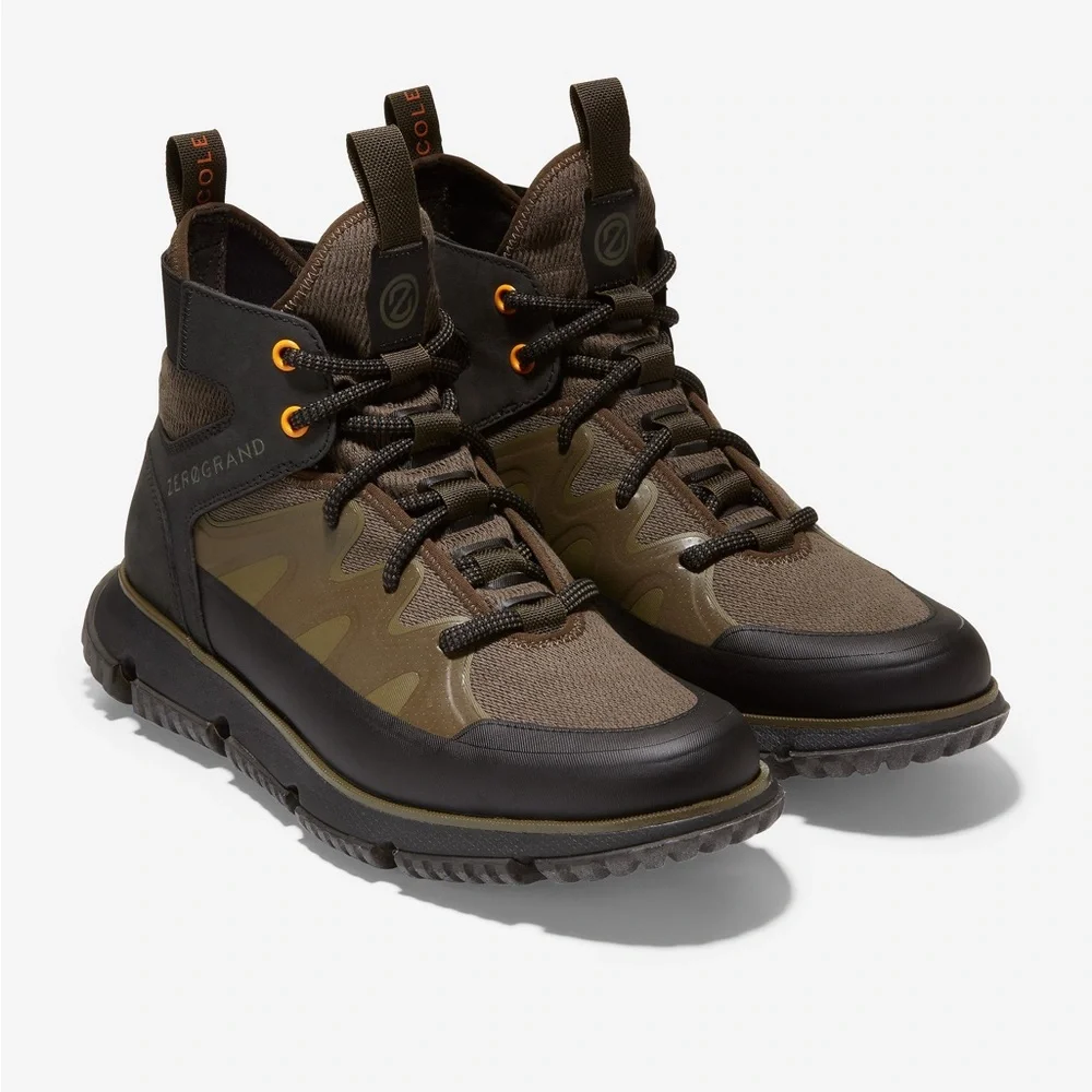 Cole Haan Men's ZerøGrand City Trekker Boots Soze 10.5 Olive-Black - Picture 1 of 4
